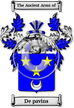 De pavins Family Crest Download (JPG) Legacy Series - 600 DPI